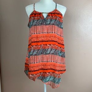 unique spectrum women sleeveless top blouse large